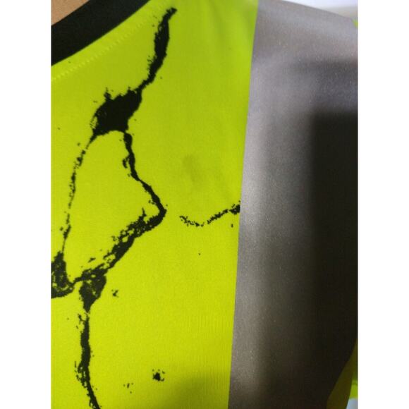 SS360° Backwoods Camo/Florescent Green Reflective Safe Shirt/Short Sleeve/SZ Lrg - Picture 2 of 5